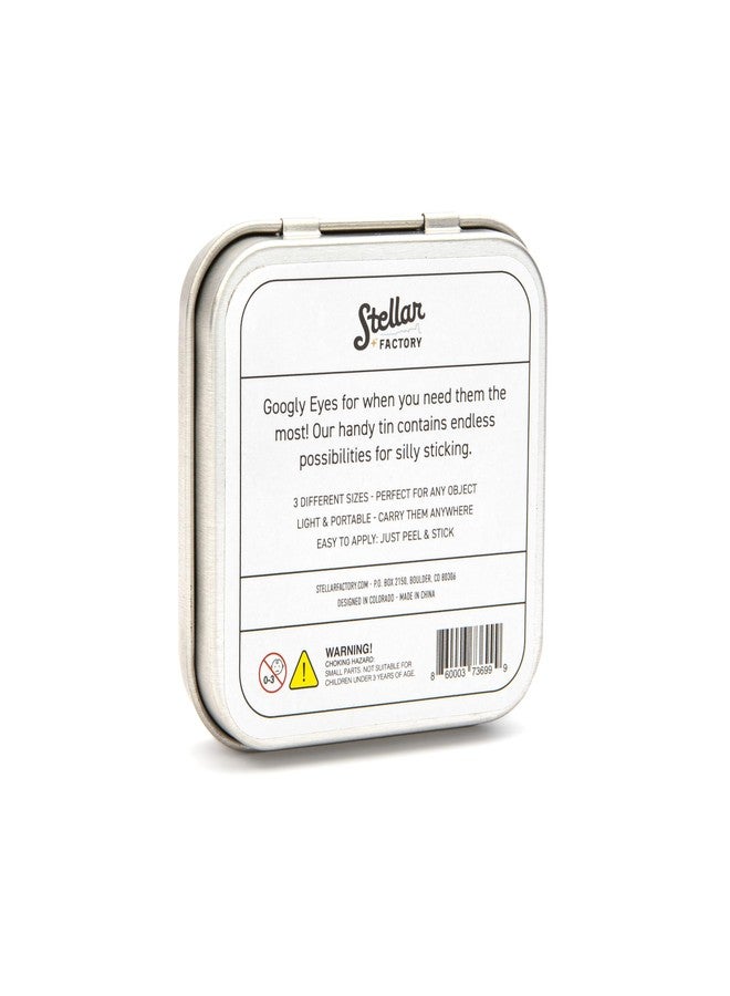 Stellar Factory Googly Eyes: Emergency Use Adhesive Eyeballs in Giftable Steel Tin - 150 pcs, 3 Sizes - Image 5